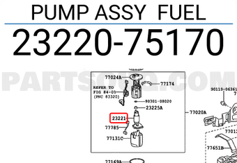 Toyota 2322075170 PUMP ASSY FUEL