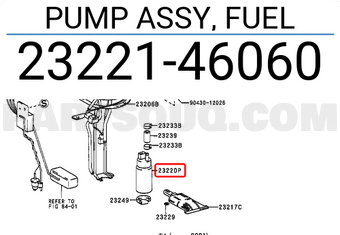 Toyota 2322146060 PUMP ASSY, FUEL