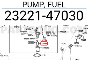 Toyota 2322147030 PUMP, FUEL