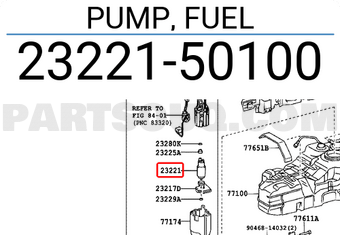 Toyota 2322150100 PUMP, FUEL