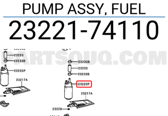 Toyota 2322174110 PUMP ASSY, FUEL
