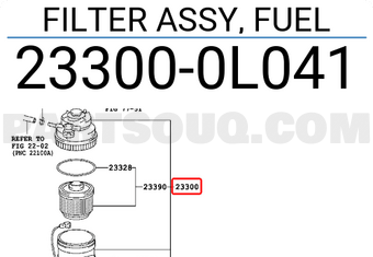 Toyota 233000L041 FILTER ASSY, FUEL