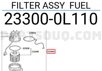 Toyota 233000L110 FILTER ASSY FUEL