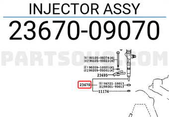 Toyota 2367009070 INJECTOR ASSY