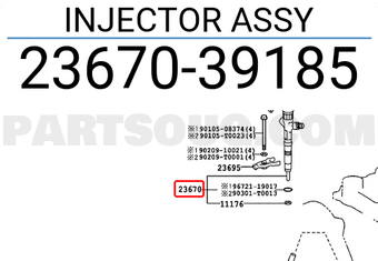 Toyota 2367039185 INJECTOR ASSY