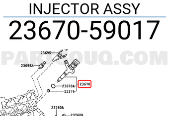 Toyota 2367059017 INJECTOR ASSY