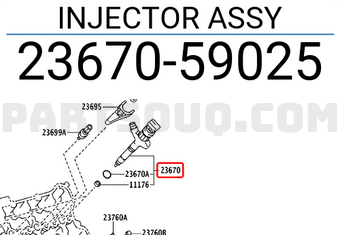 Toyota 2367059025 INJECTOR ASSY