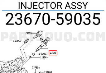 Toyota 2367059035 INJECTOR ASSY