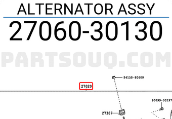 Toyota 2706030130 ALTERNATOR ASSY