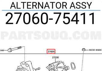 Toyota 2706075411 ALTERNATOR ASSY
