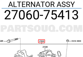 Toyota 2706075413 ALTERNATOR ASSY