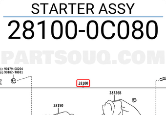 Toyota 281000C080 STARTER ASSY