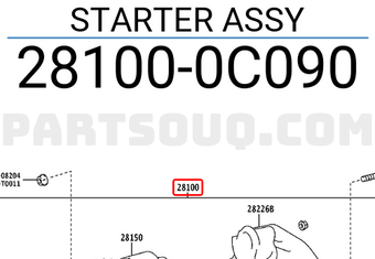 Toyota 281000C090 STARTER ASSY