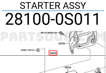 Toyota 281000S011 STARTER ASSY