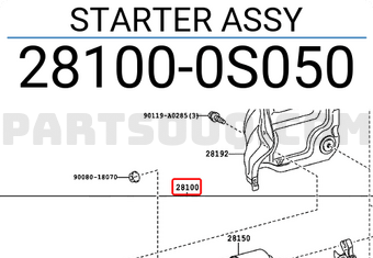 Toyota 281000S050 STARTER ASSY