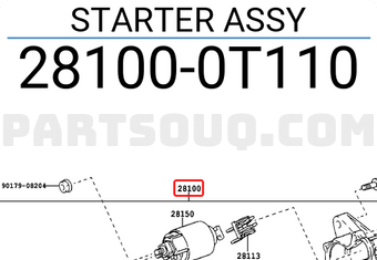Toyota 281000T110 STARTER ASSY