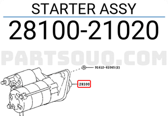 Toyota 2810021020 STARTER ASSY