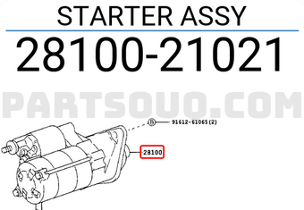 Toyota 2810021021 STARTER ASSY