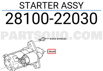 Toyota 2810022030 STARTER ASSY