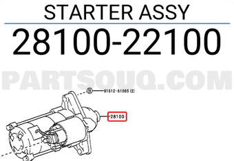 Toyota 2810022100 STARTER ASSY