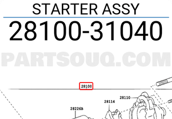 Toyota 2810031040 STARTER ASSY