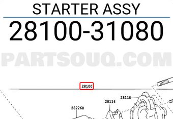 Toyota 2810031080 STARTER ASSY