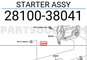 Toyota 2810038041 STARTER ASSY