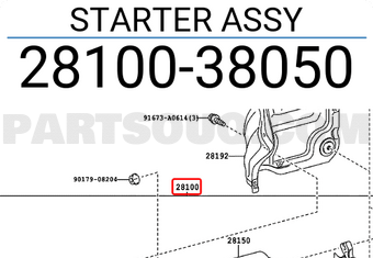 Toyota 2810038050 STARTER ASSY
