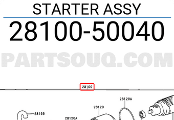 Toyota 2810050040 STARTER ASSY