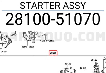 Toyota 2810051070 STARTER ASSY