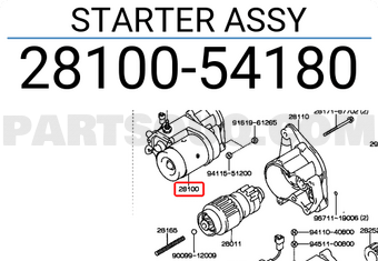 Toyota 2810054180 STARTER ASSY