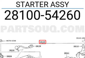 Toyota 2810054260 STARTER ASSY