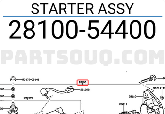 Toyota 2810054400 STARTER ASSY
