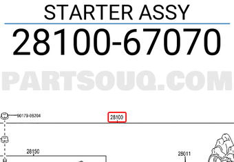 Toyota 2810067070 STARTER ASSY