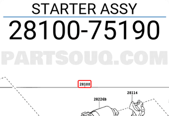 Toyota 2810075190 STARTER ASSY