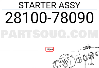 Toyota 2810078090 STARTER ASSY