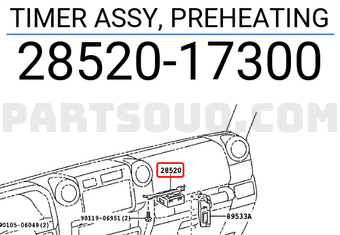 Toyota 2852017300 TIMER ASSY, PREHEATING