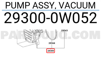 Toyota 293000W052 PUMP ASSY, VACUUM