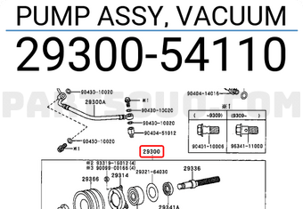 Toyota 2930054110 PUMP ASSY, VACUUM