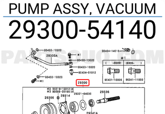 Toyota 2930054140 PUMP ASSY, VACUUM
