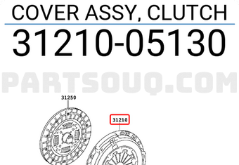 Toyota 3121005130 COVER ASSY, CLUTCH