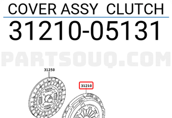 Toyota 3121005131 COVER ASSY CLUTCH