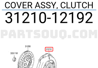 Toyota 3121012192 COVER ASSY, CLUTCH