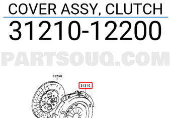 Toyota 3121012200 COVER ASSY, CLUTCH
