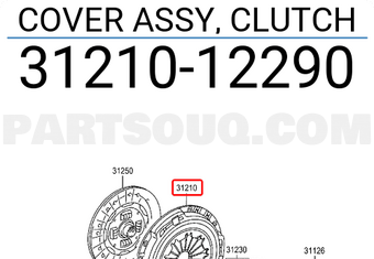 Toyota 3121012290 COVER ASSY, CLUTCH