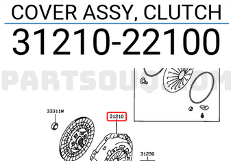 Toyota 3121022100 COVER ASSY, CLUTCH