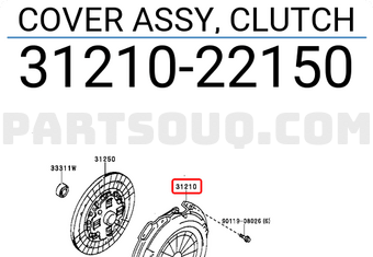 Toyota 3121022150 COVER ASSY, CLUTCH