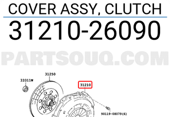 Toyota 3121026090 COVER ASSY, CLUTCH