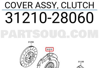 Toyota 3121028060 COVER ASSY, CLUTCH