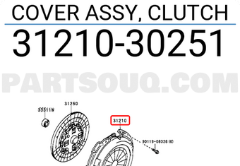 Toyota 3121030251 COVER ASSY, CLUTCH